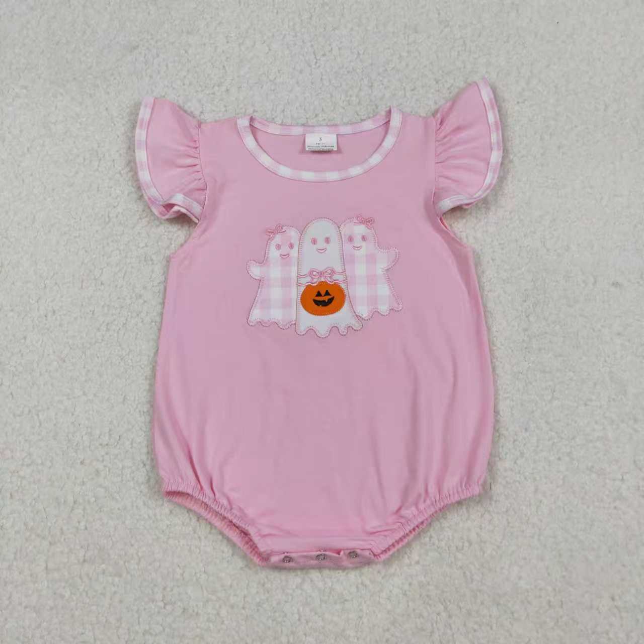 Sibling Baby Boys Girls Embroidery Ghost Pumpkins Pants Halloween Clothes Sets Rompers