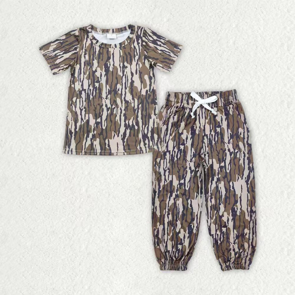 Sibling Baby Boys Southern Camo Top Pockets Jogger Pants Clothes Sets