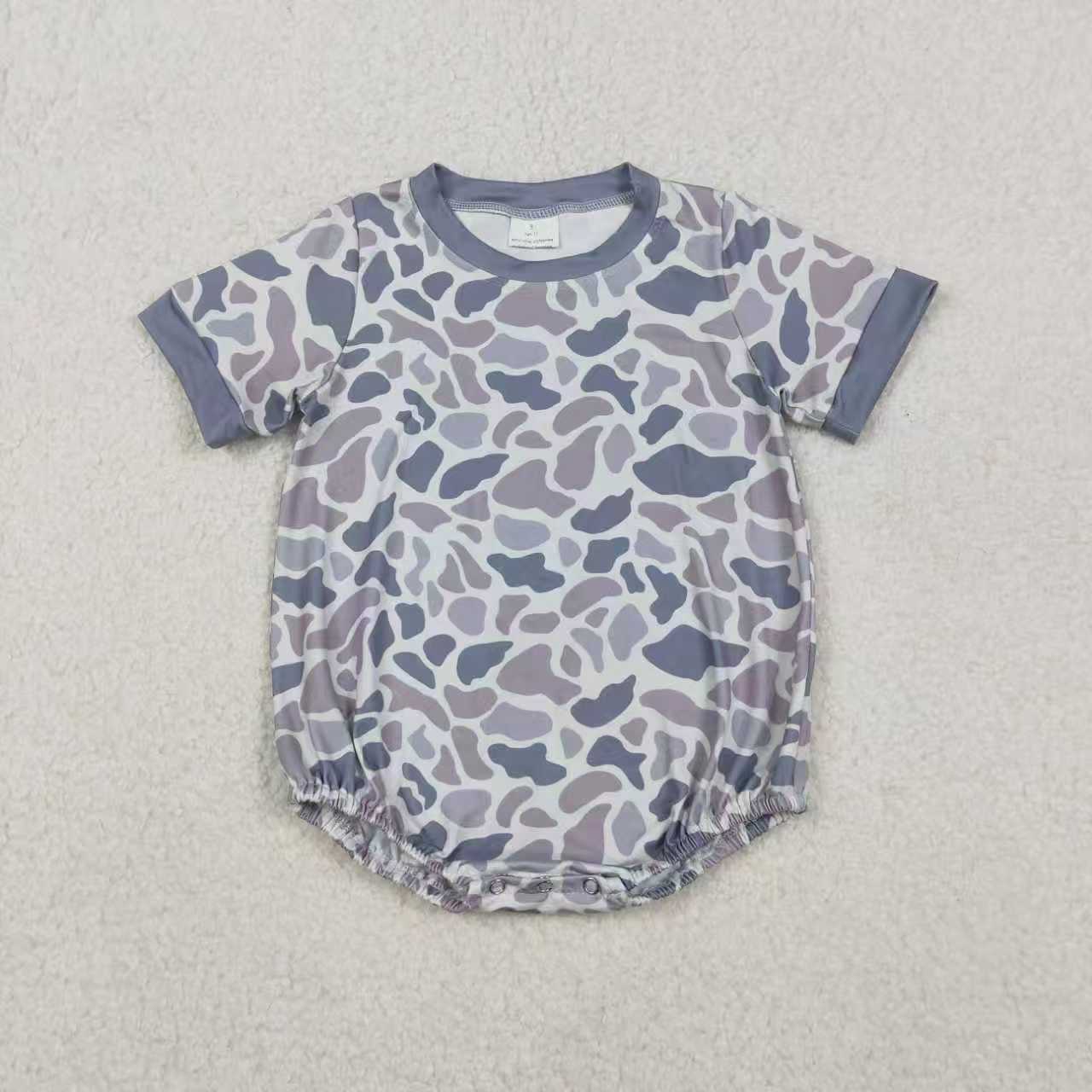 Sibling Baby Boys Short Sleeves Southern Camo Rompers
