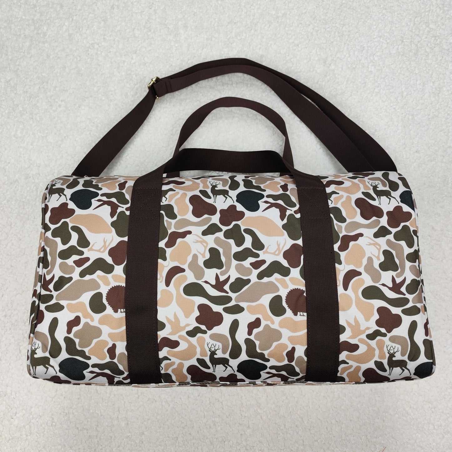 BA0287 Brown Khaki Deer Camo Hunting Gym Bags