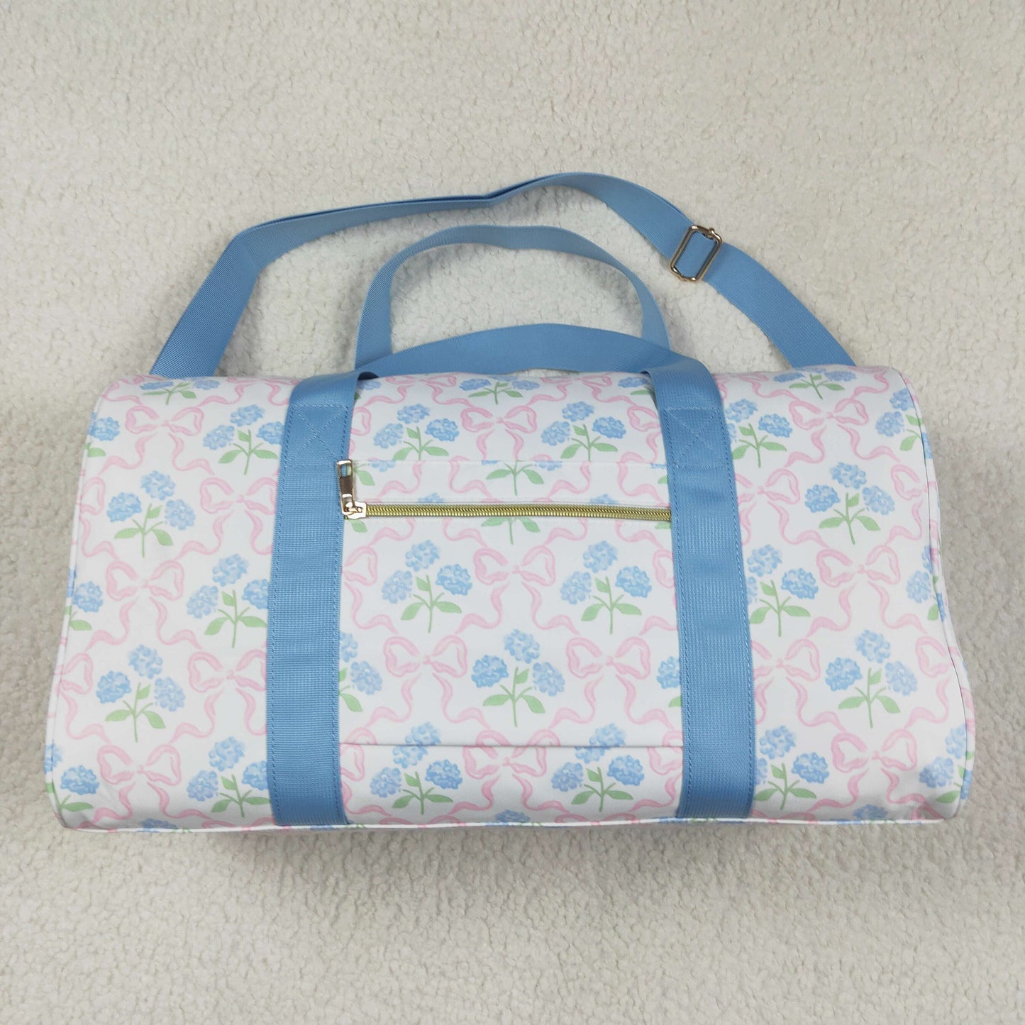 BA0294 Flowers Ruffle Gym Duffles Bags