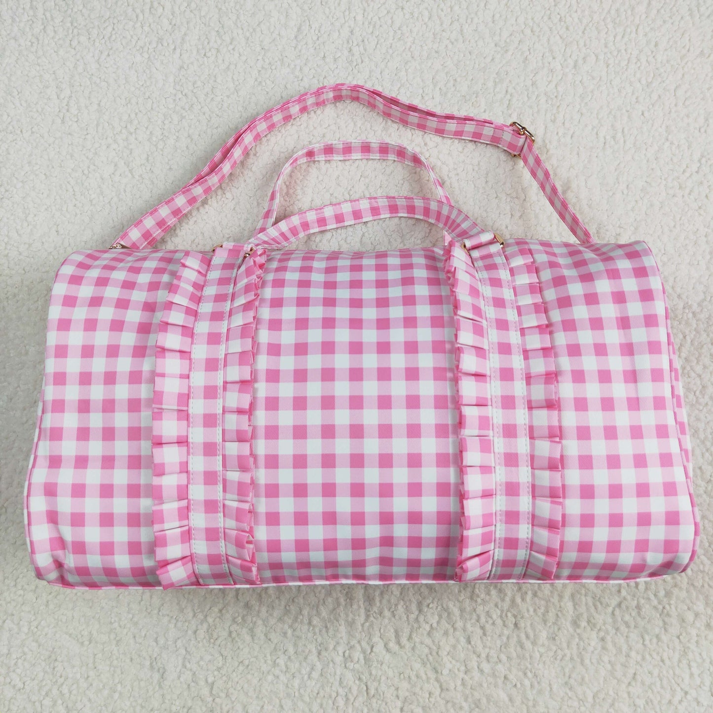 Sibling Ruffle Floral Print Gym Duffle Bags