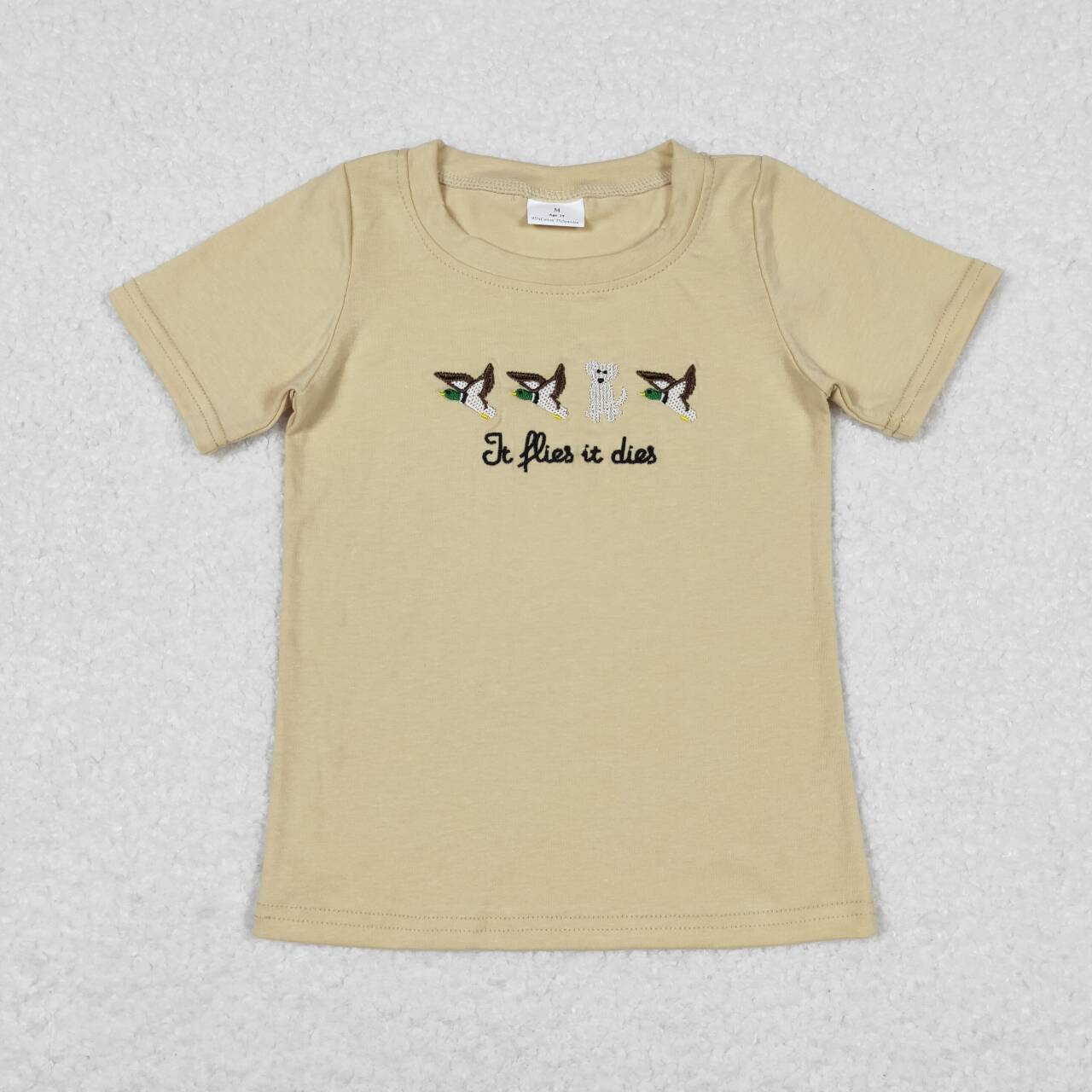 BT0621 baby boy clothes embroidery camo mallard elk boy summer tshirt