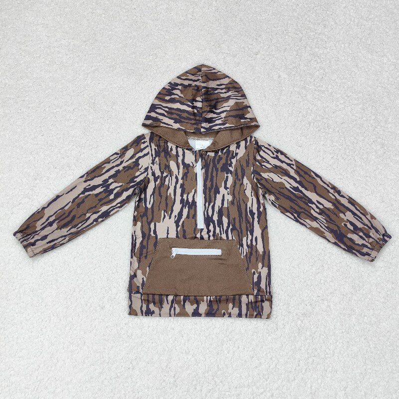 BT0753 toddler boys clothes bottomland camouflage hooded tops