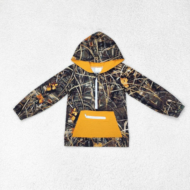 BT0755 toddler boys clothes real tree camouflage hooded tops