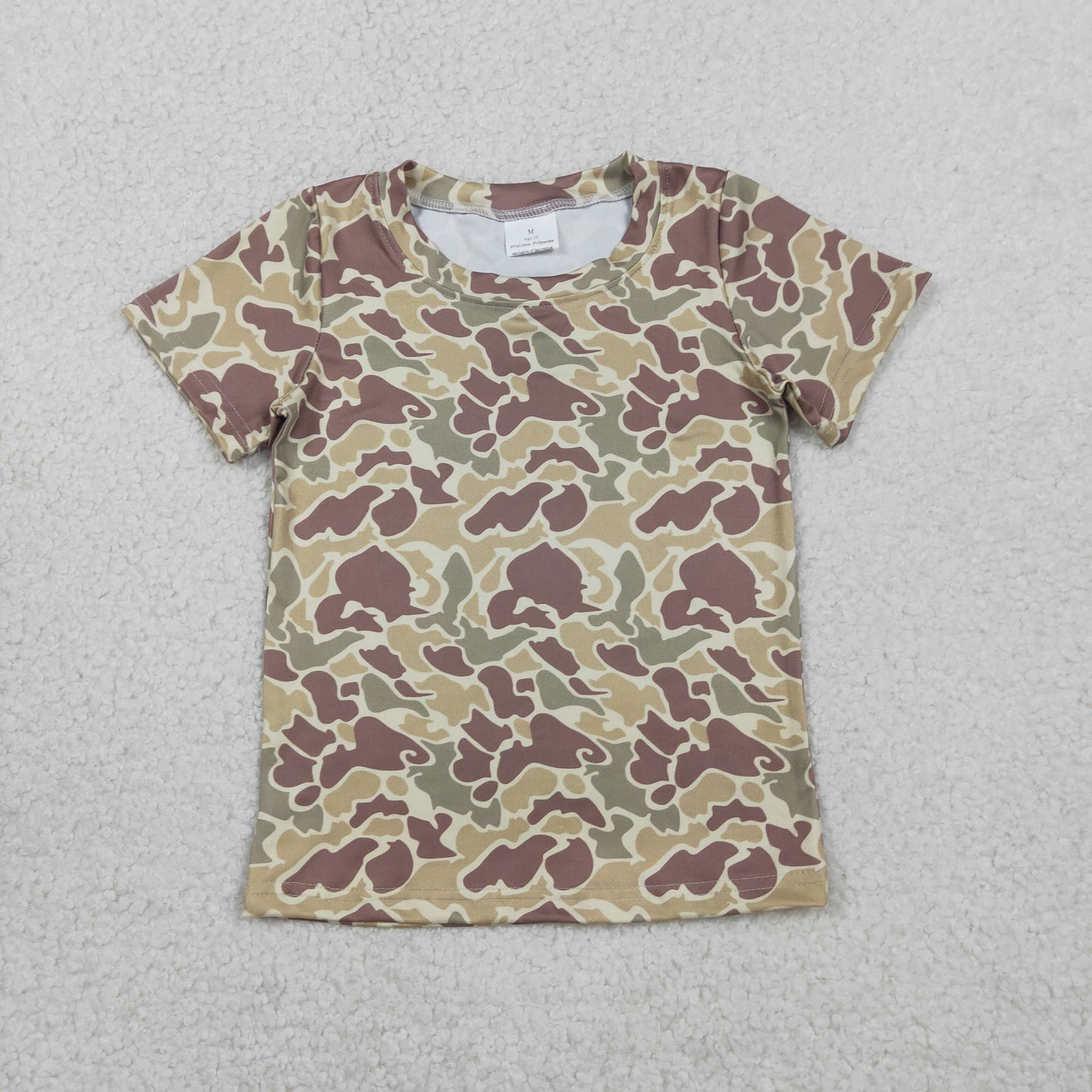 BT1713 Baby Boys Short Sleeve Southern Khaki Camo T-shirts Top