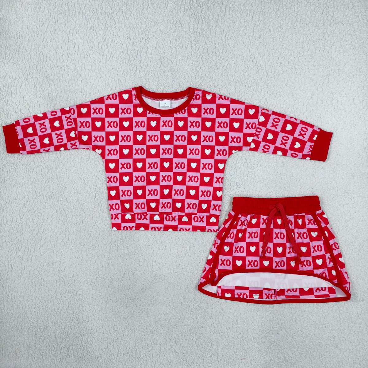 Sibling Baby Girls Long Sleeves Polka Dots Top Skirt Short Clothes Sets