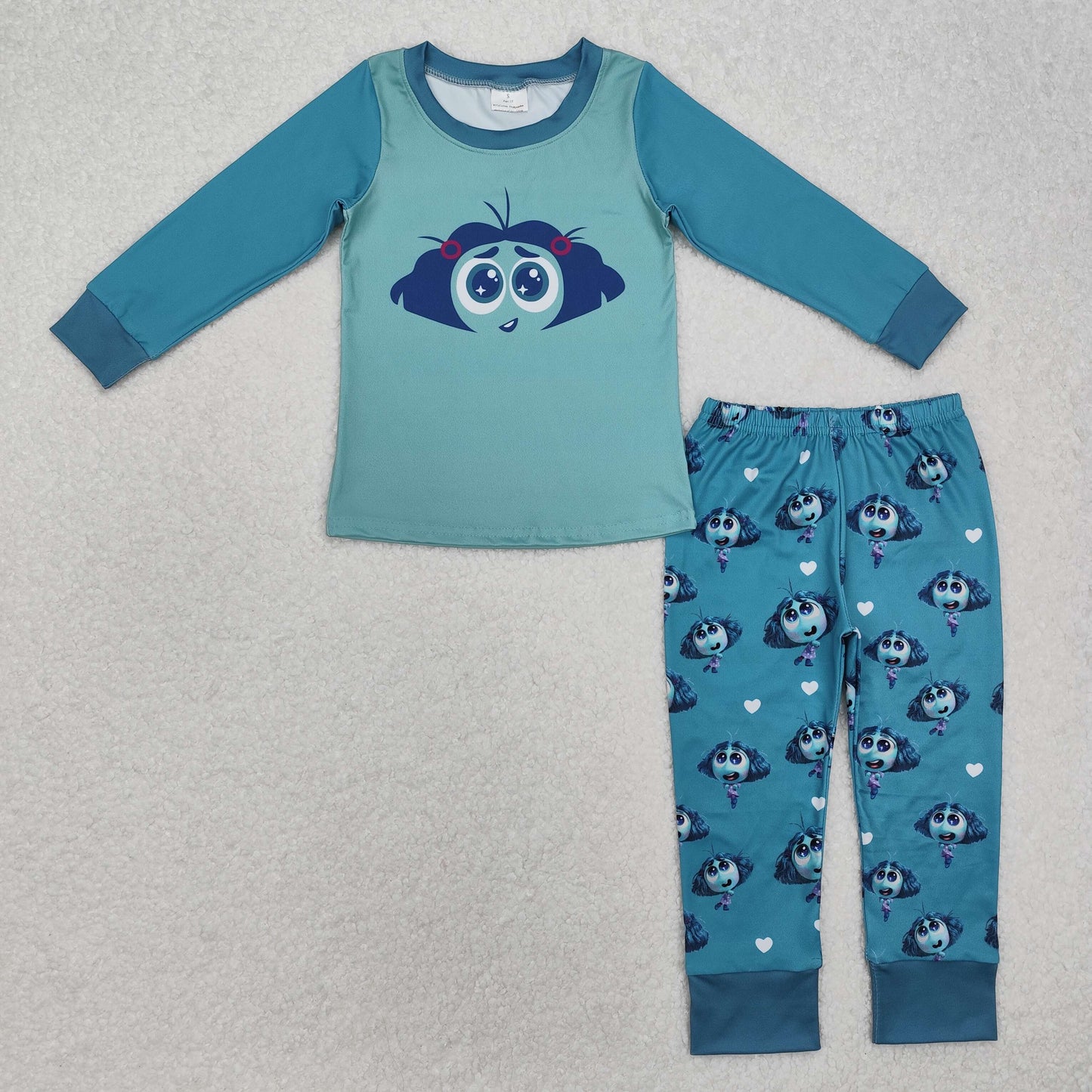GLP2241 toddler girl clothes cartoon girl winter pajamas set