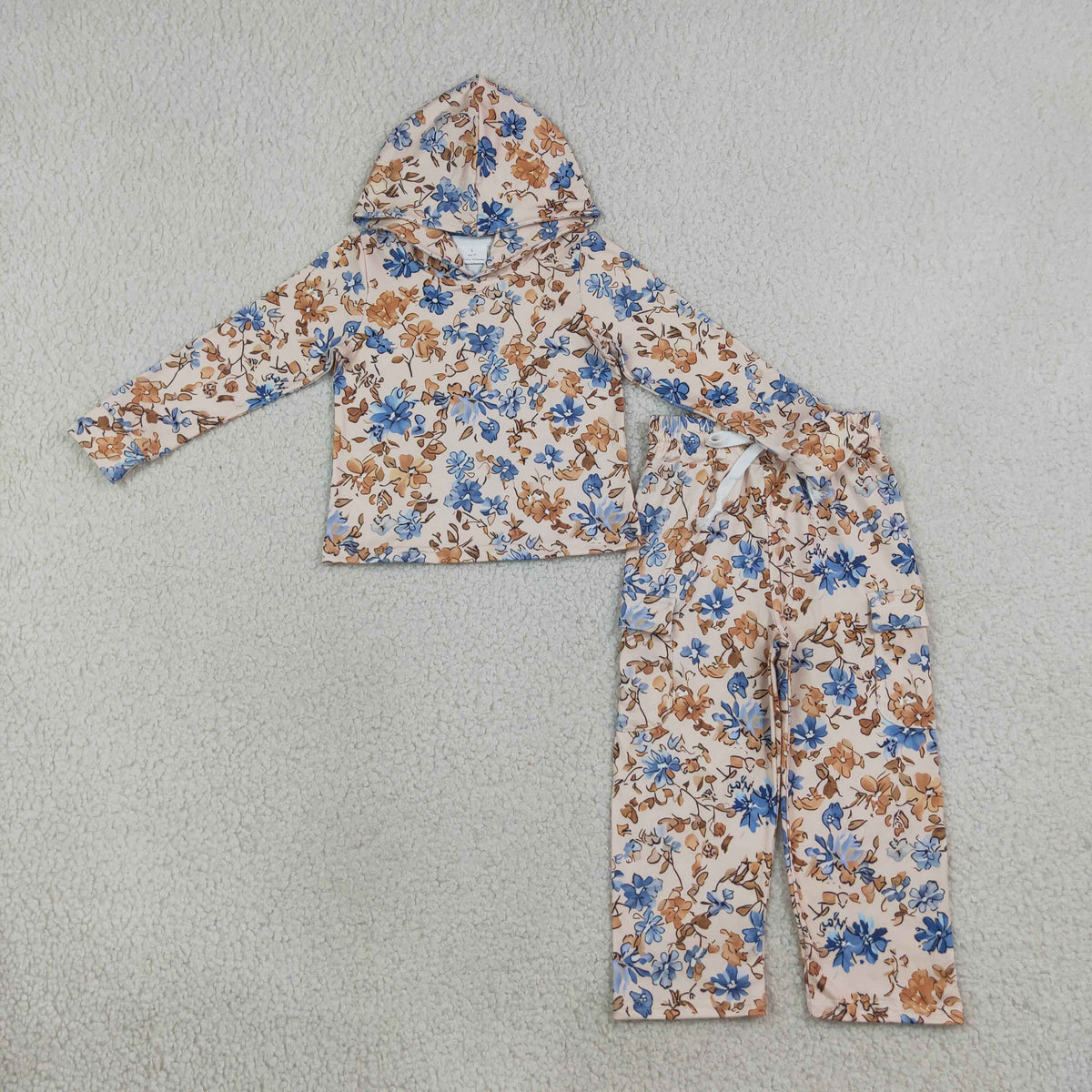 GLP3323 Baby Girls Colorful Flowers Hoodies Pant Fall Clothes Sets