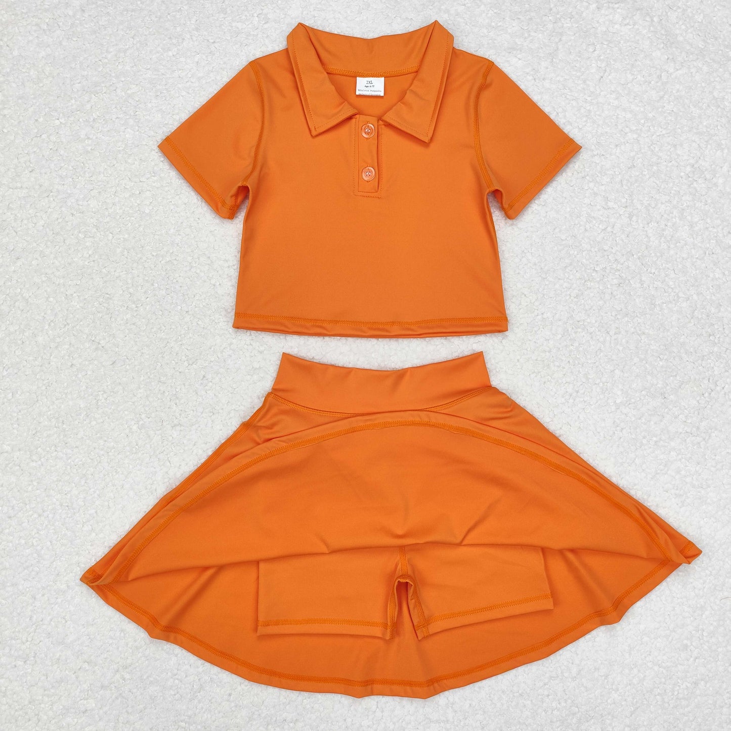 GSD1394 toddler girl clothes orange girl summer yoga outfits