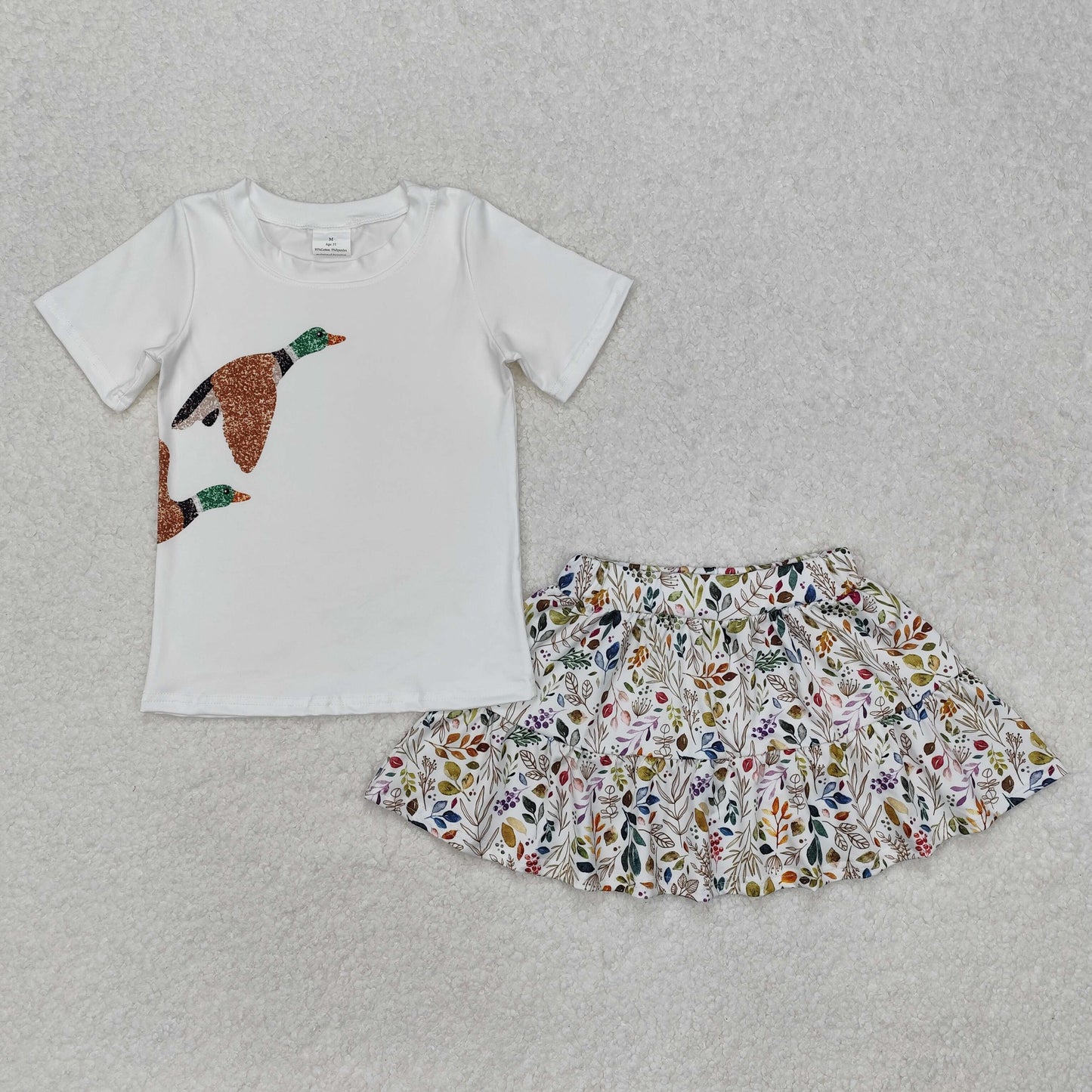 GSD1546 baby girl clothes mallard toddler girl summer skirt outfit
