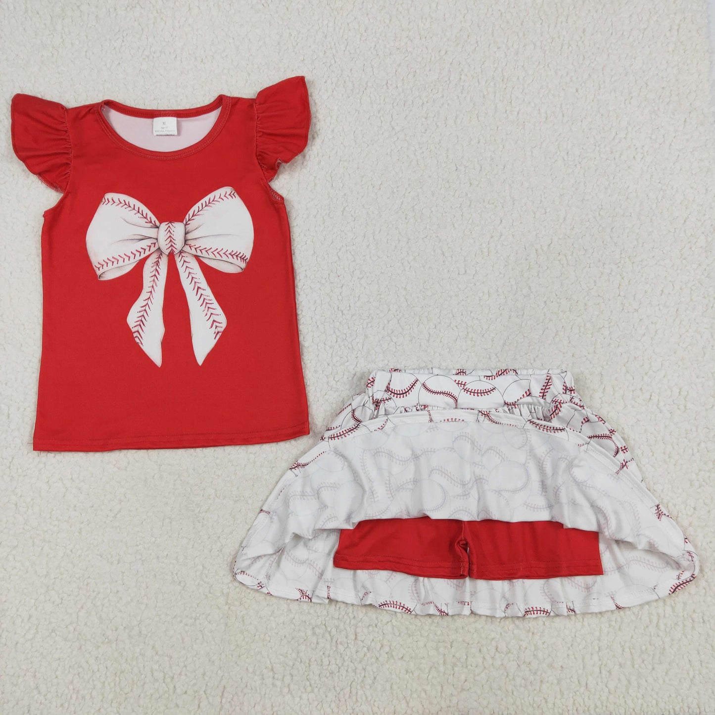 GSD1722 baby girl clothes baseball toddler girl summer outfit