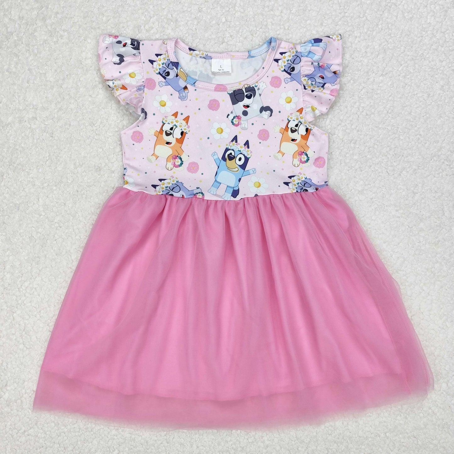 GSD1789 toddler clothes cartoon dog baby girl summer dress