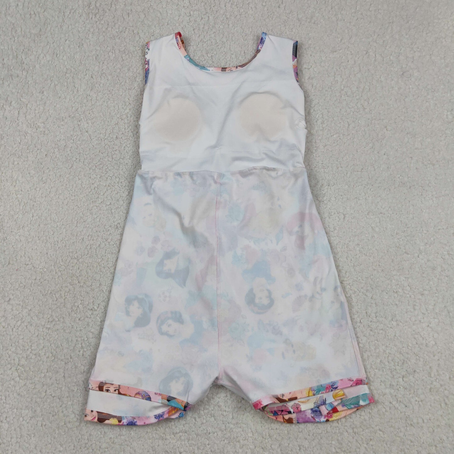 GSD2136 Baby Girls Sleeveless Flowers Princesses Yoga Active Short Knee Length Dresses