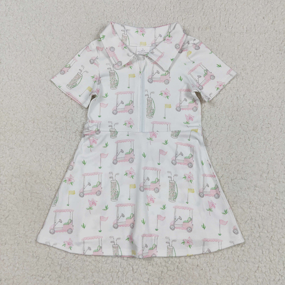 GSD2410 toddler girl clothes Sleeveless Golf athletic summer yoga dresses