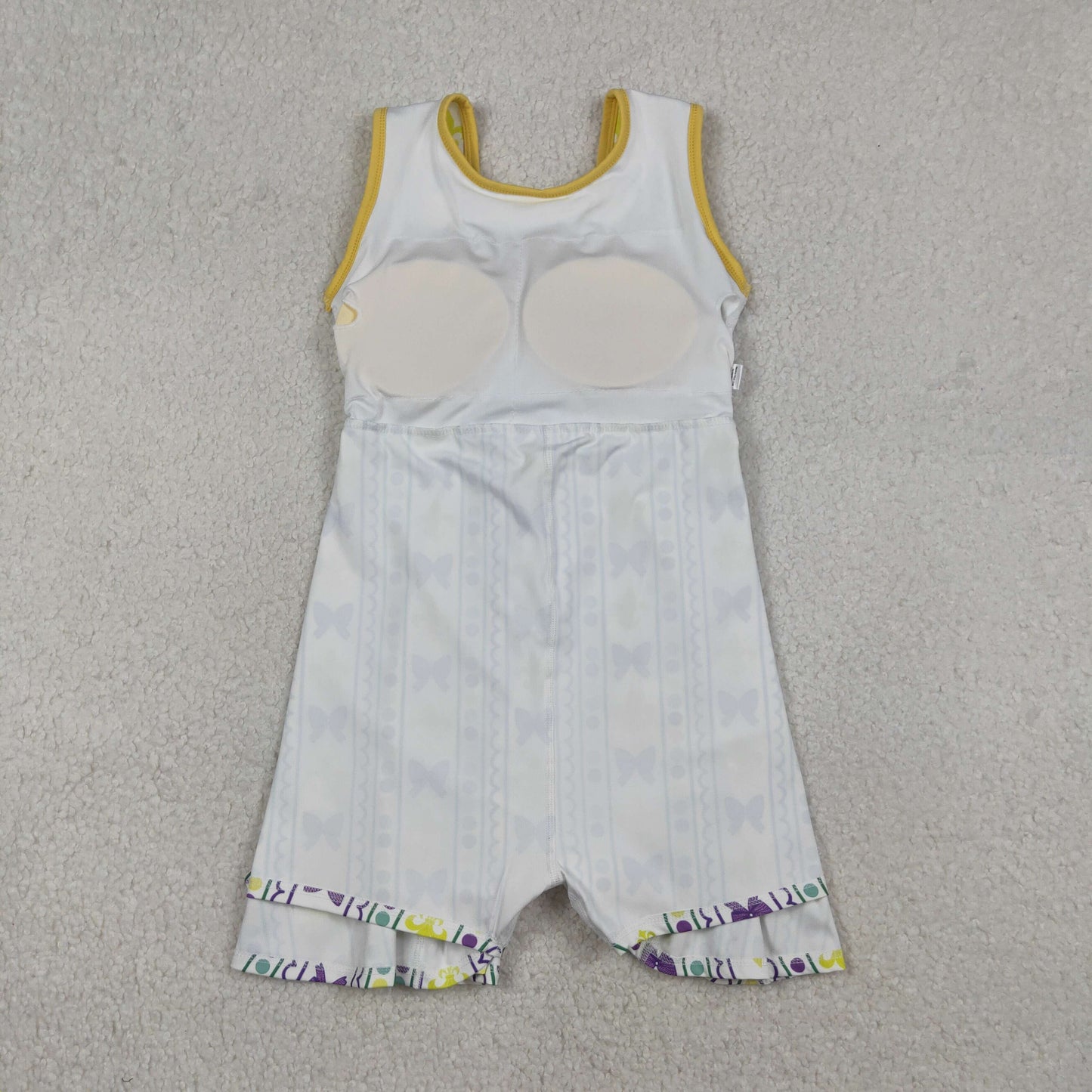 GSD2947 Baby Girls Anchors Bows Stripe Mardigras Yoga Active Shorts Knee Length Dress