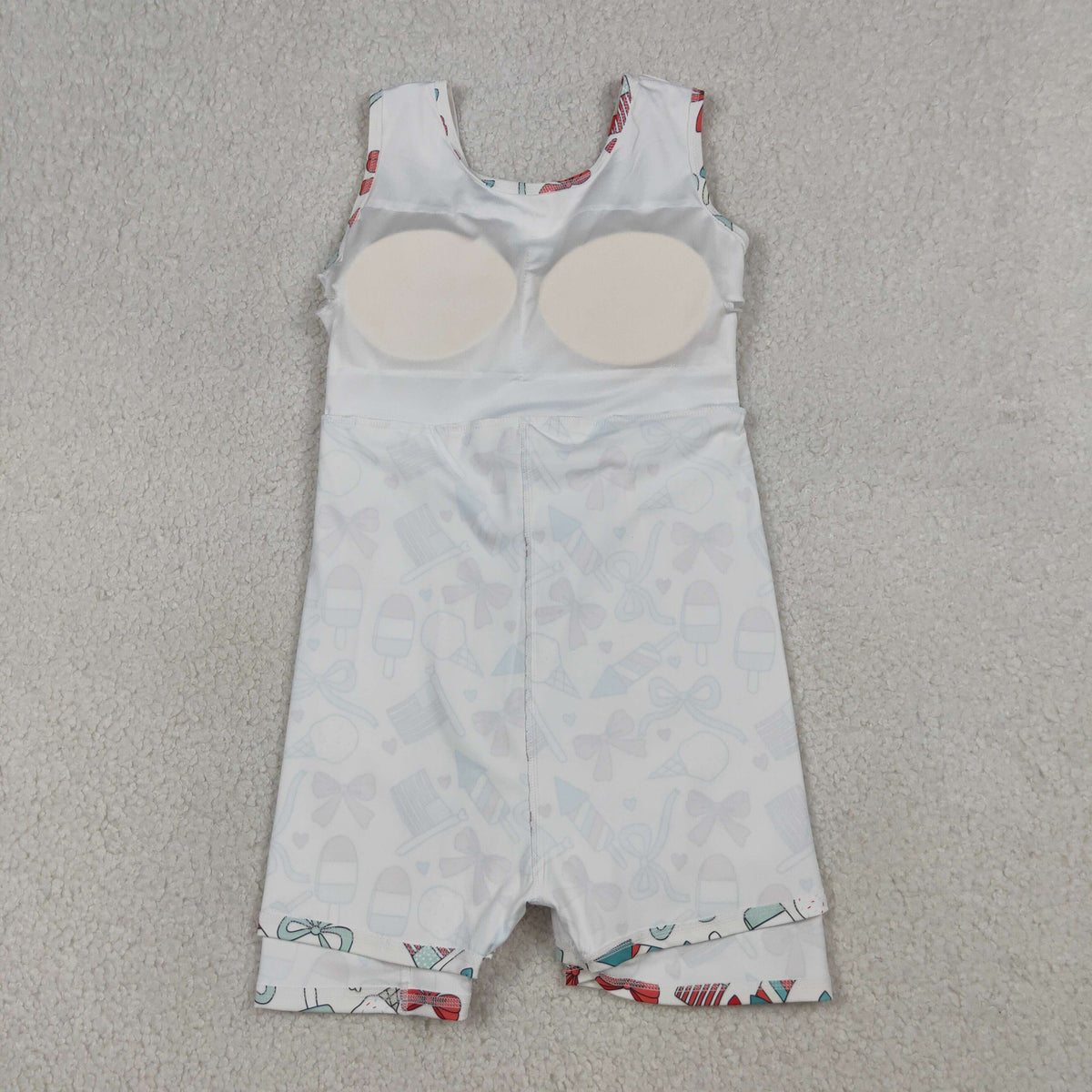 GSD3750 Baby Girls Popsicle Flags Bows 4th of July Yoga Active Short Knee Length Dress