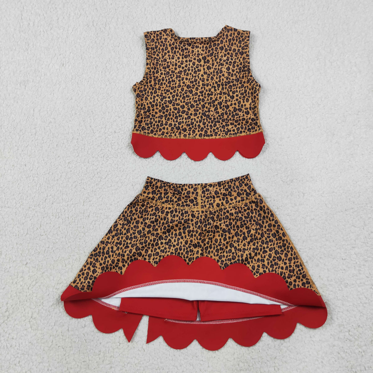 Sibling Baby Girls Sleeveless Vests Skirt Short Yoga Active Scallop Clothes Sets