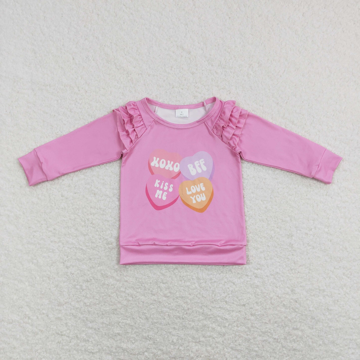 Sibling Baby Boys Girls Hearts Dinosaurs XOXO Valentine Tee Shirts Top