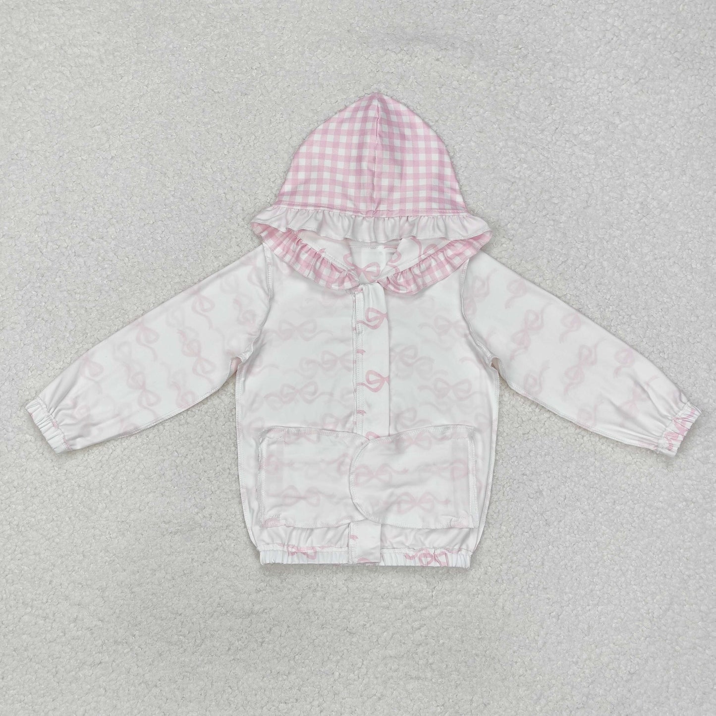 Sibling Baby Girls Bows Bamboo Pajamas Set Hoodies Jacket Bummies Set