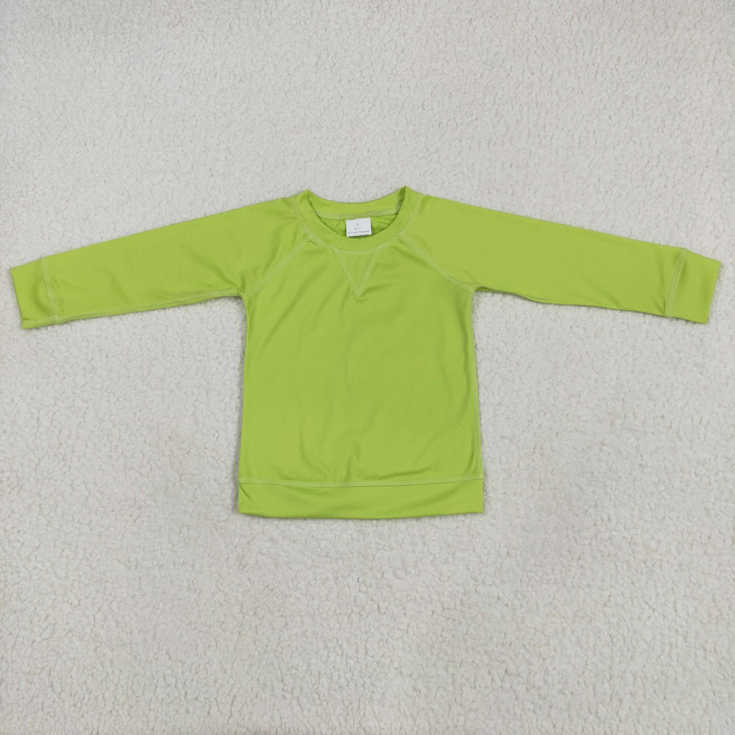 GT0971 Baby Girls Light Green Long Sleeve Yoga Active T-shirts Top