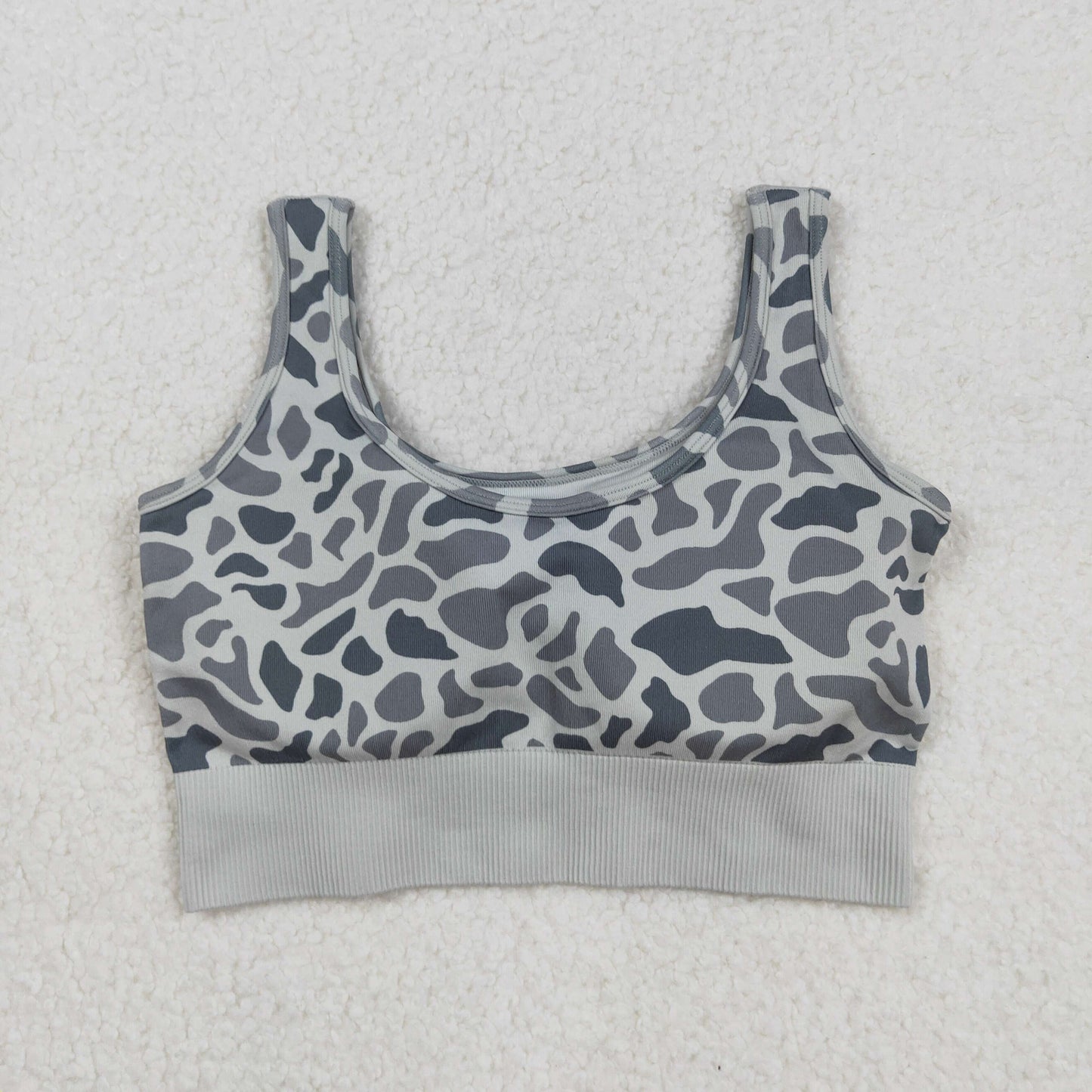 GT1188 Adult Women Grey Camo Thick Fabric Vest Top