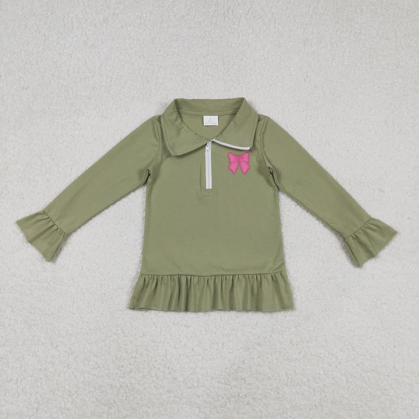Sibling Baby Boys Girls Long Sleeve Embroidery Half Zipper Pullovers Top