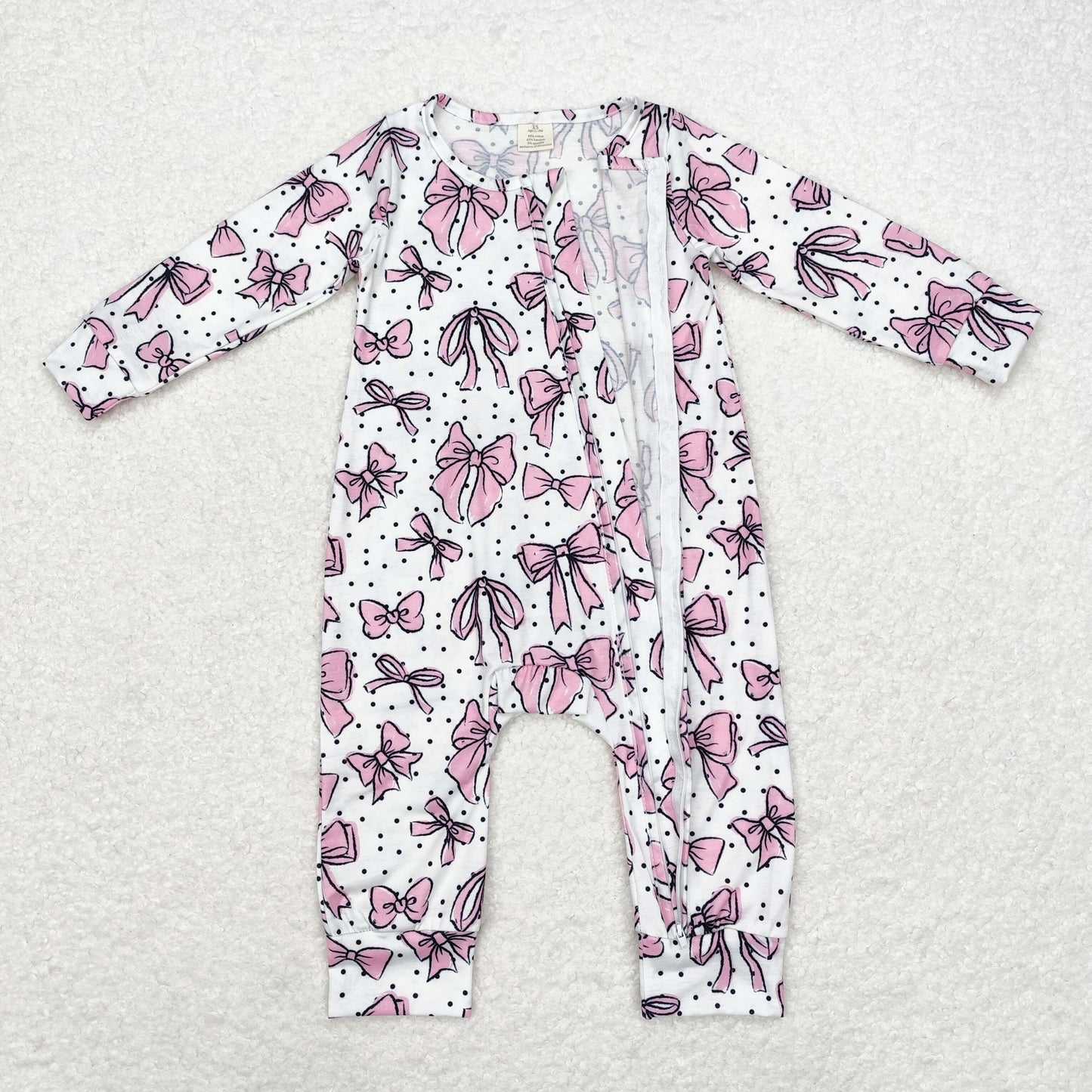 LR1512 baby girl clothes bow girl winter romper