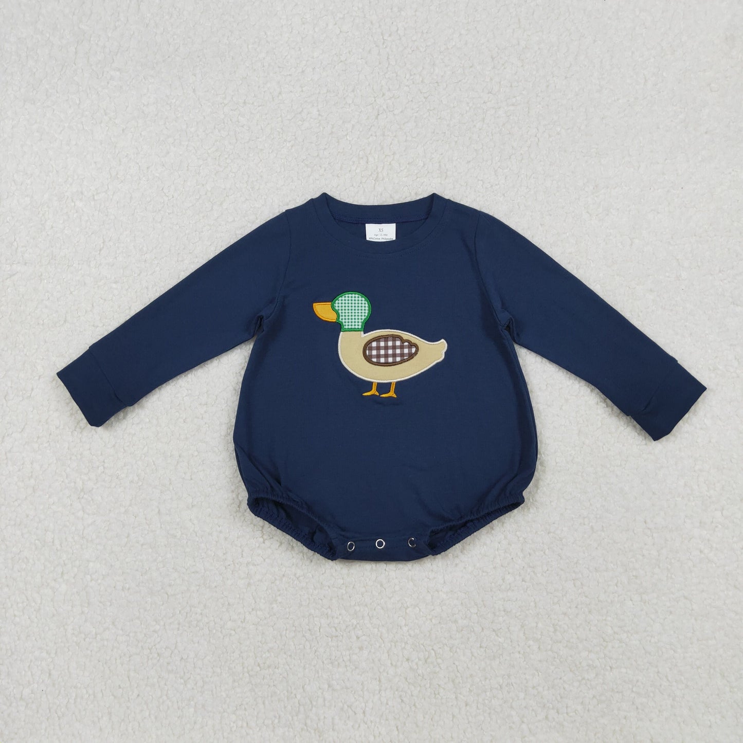 Sibling Baby Boys Girls Embroidery Duck Long Sleeves Tunic Pants Clothes Sets Rompers