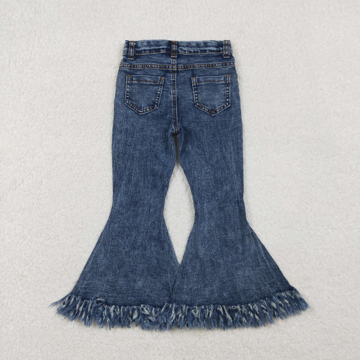 Sibling Baby Girls Western Bell Bottom Denim Pants Jeans