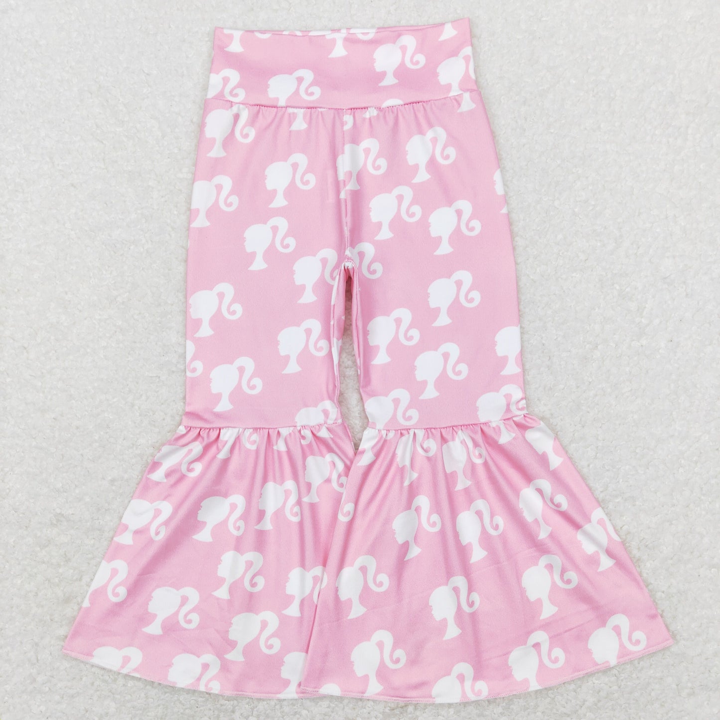 P0264 baby girl clothes barbie pink girl bell bottom pant