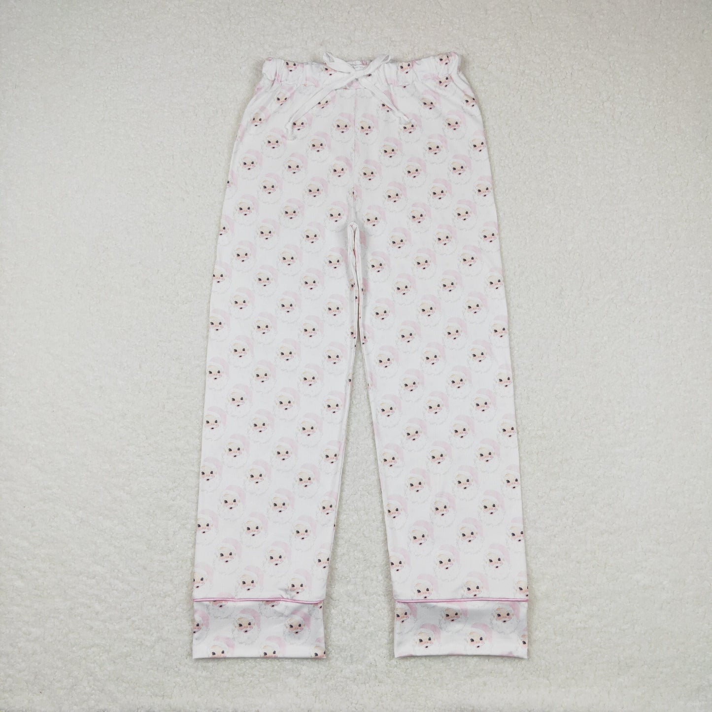 Family Sibling Santa Checked Button Top Pants Christmas Pajamas Sets Zipper Footie Rompers Adult Pants