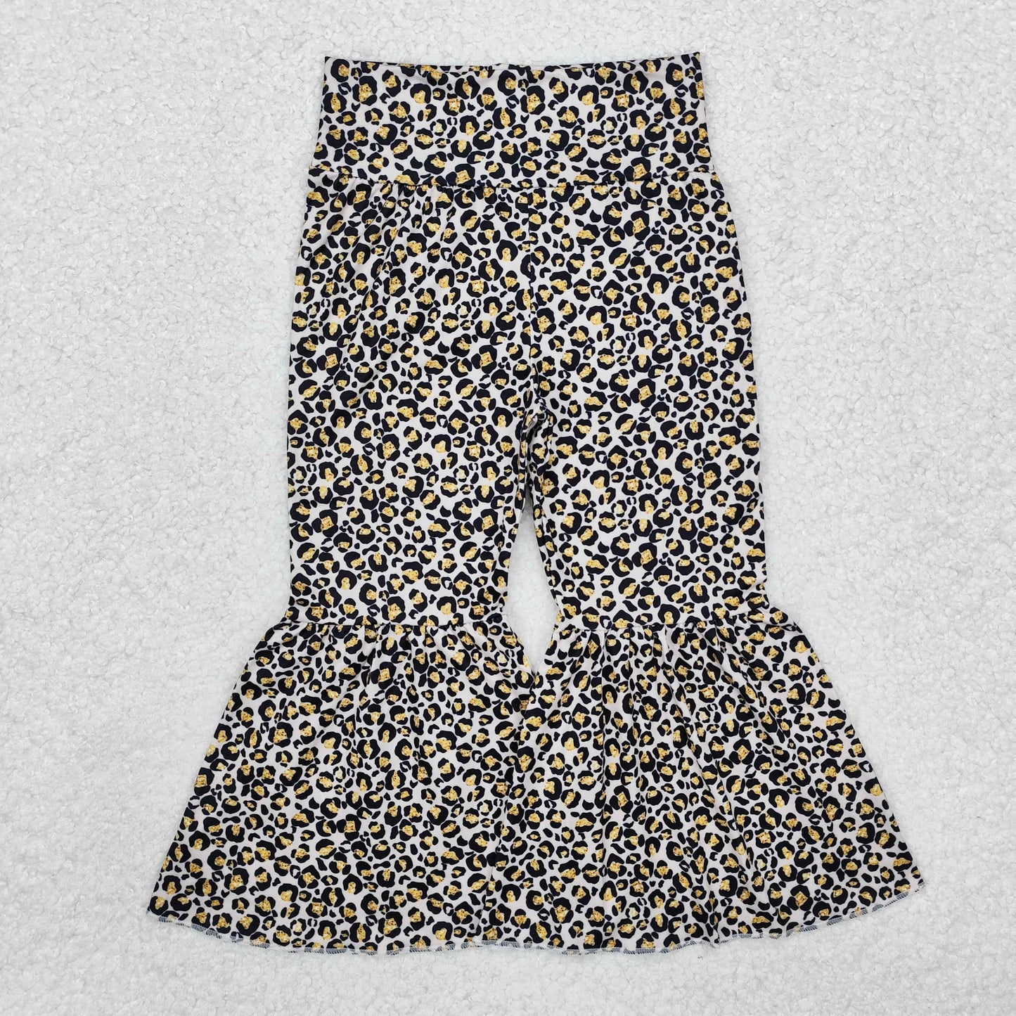 Sibling Baby Girls Hearts Checked Valentine Bell Bottom Leggings Pants
