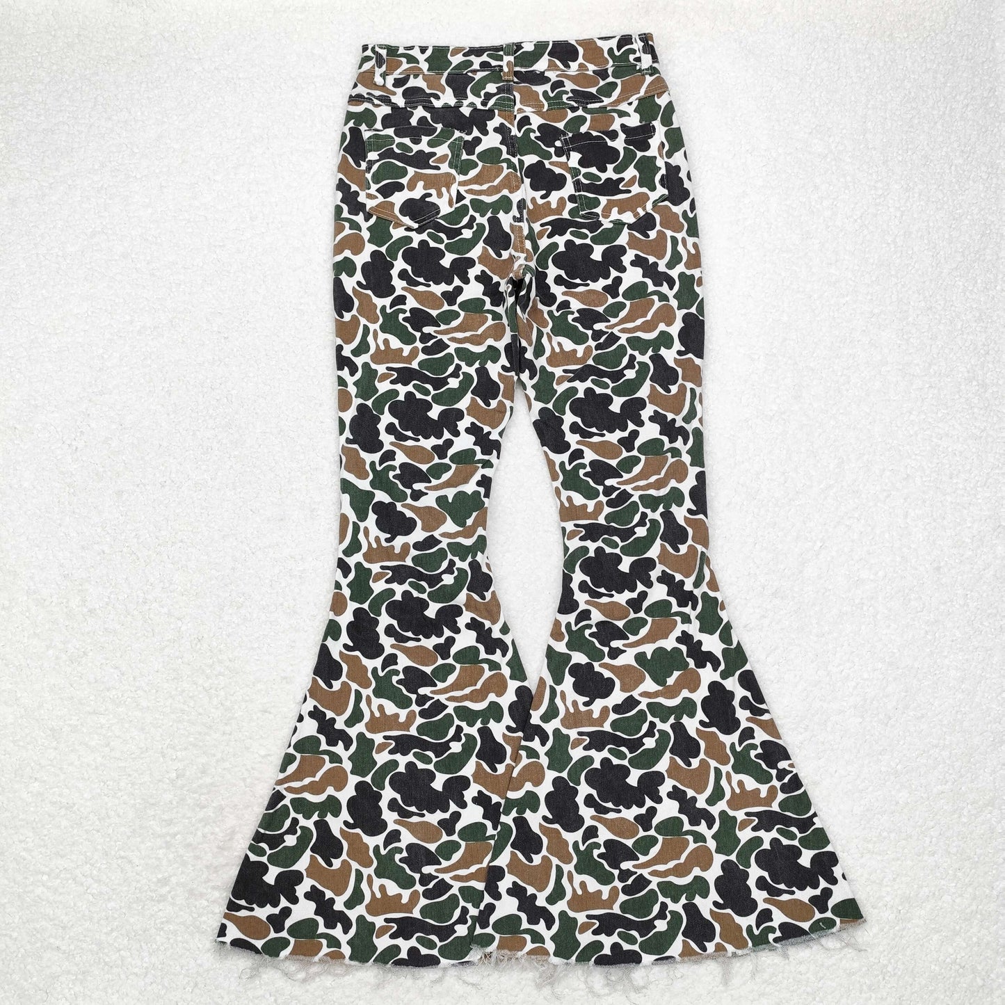 P0583 adult clothes camouflage adult womens bell bottoms pant jeans pant