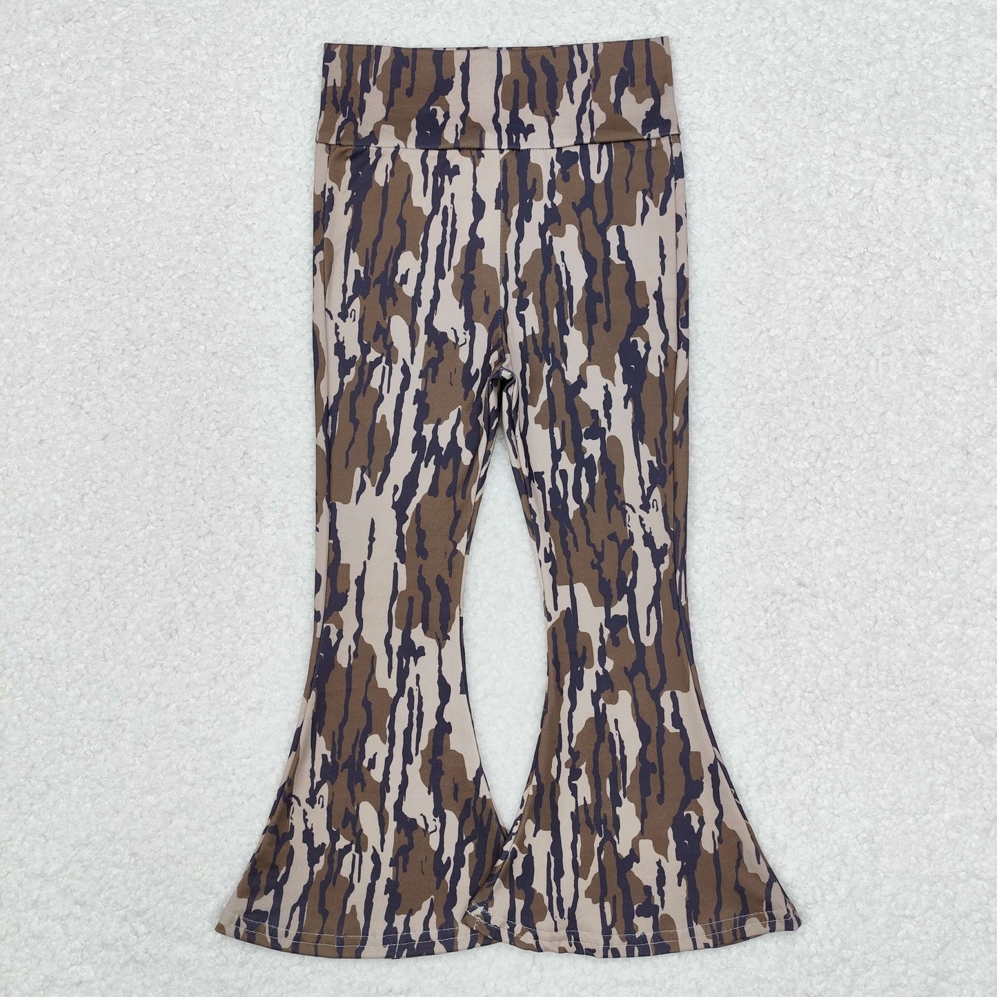 P0590 baby girl clothes camouflage girl bell bottoms pant