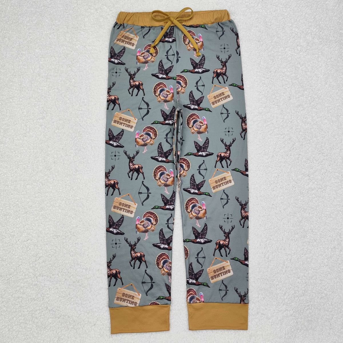 Sibling Adult Western Cows Horses Flowers Bell Bottom Flare Pants Bottom