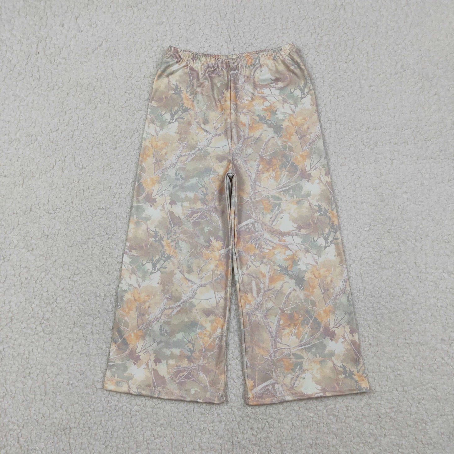 P1019 Baby Girls Southern Leaves Camo Flare Pants Bottom