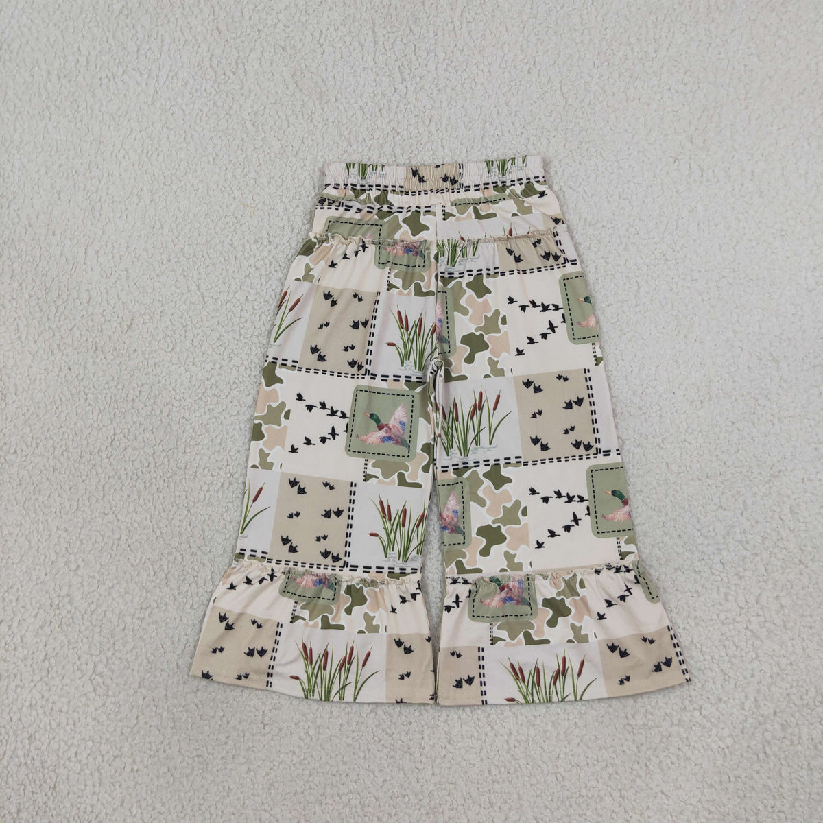 Sibling Baby Girls Bats Bows Camo Ducks Halloween Hunting Flare Pants Bottom