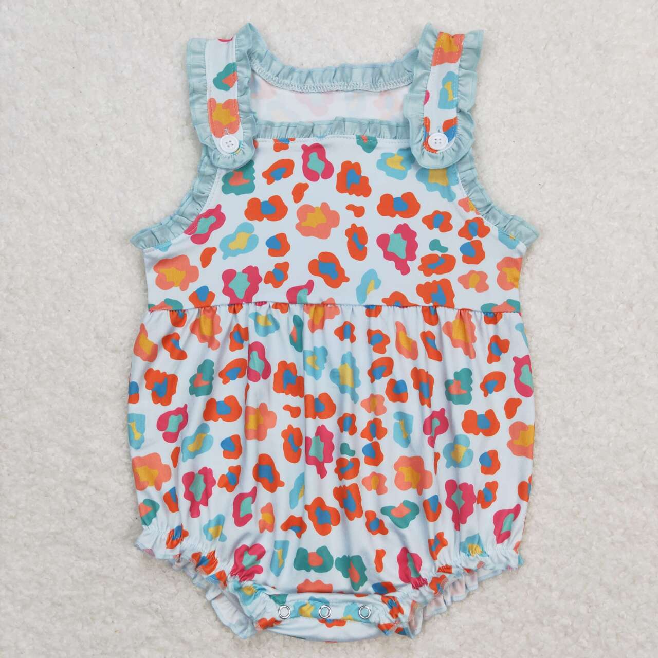 SR0604 baby girl clothes leopard print summer romper girl bubble