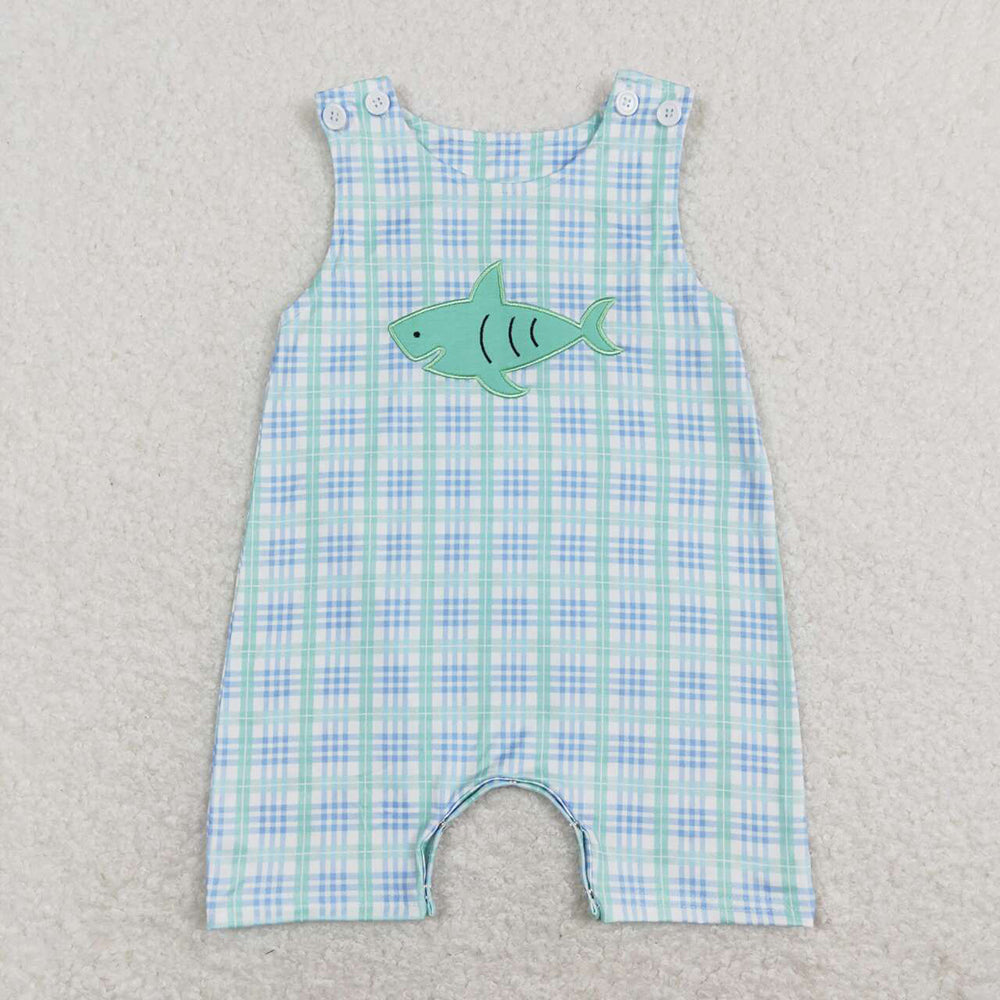 SR0651 baby clothes boy summer shark romper