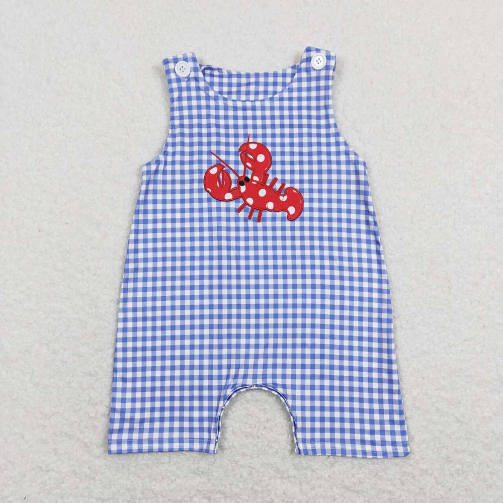 SR0820 baby boy clothes boy crawfish summer romper
