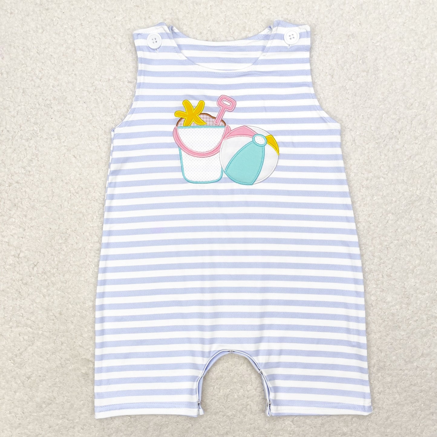 Sibling Boys Baby Girls Sleeveless Beach Play Rompers Outfits