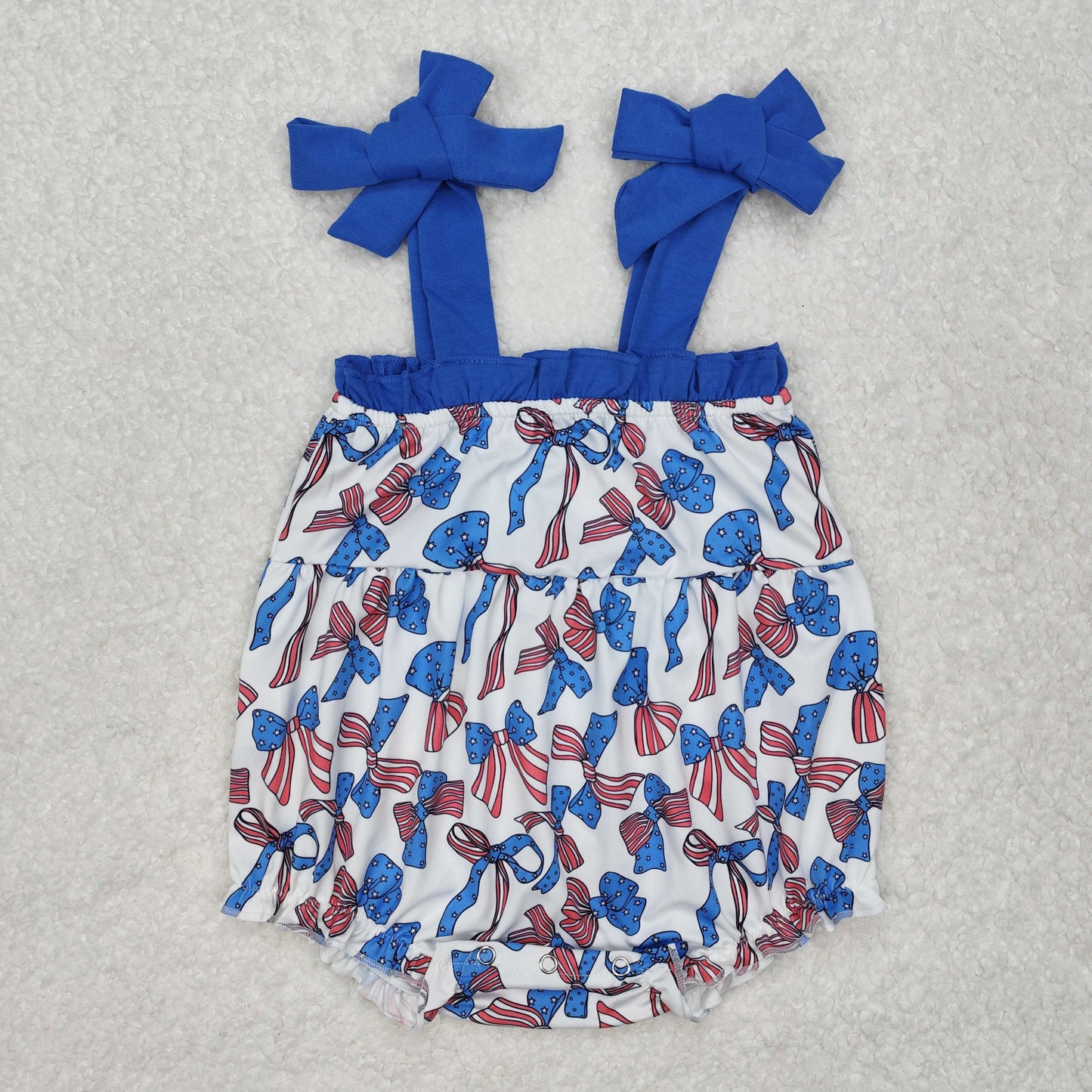 SR2318 baby girl clothes bows girl 4th of July summer bubble
