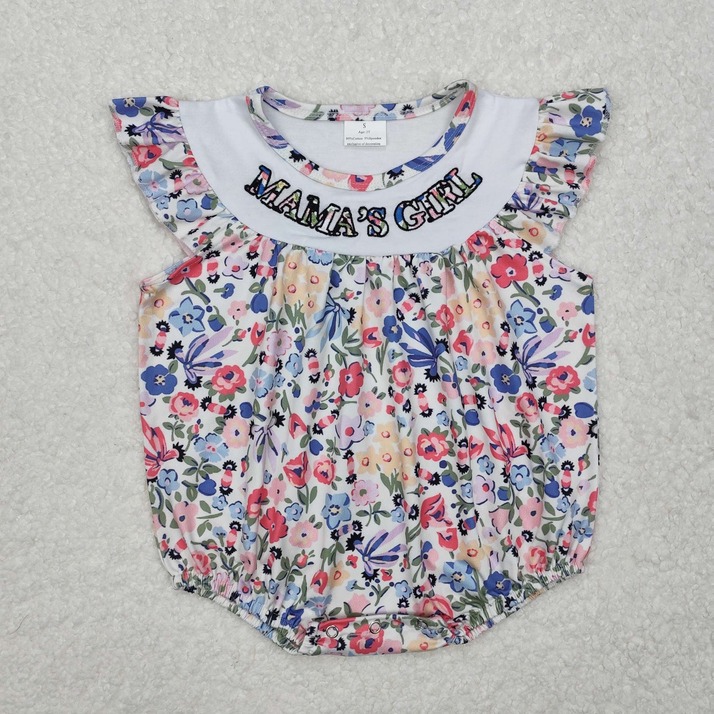 SR2386 baby girl clothes embroidery mamas girl summer bubble