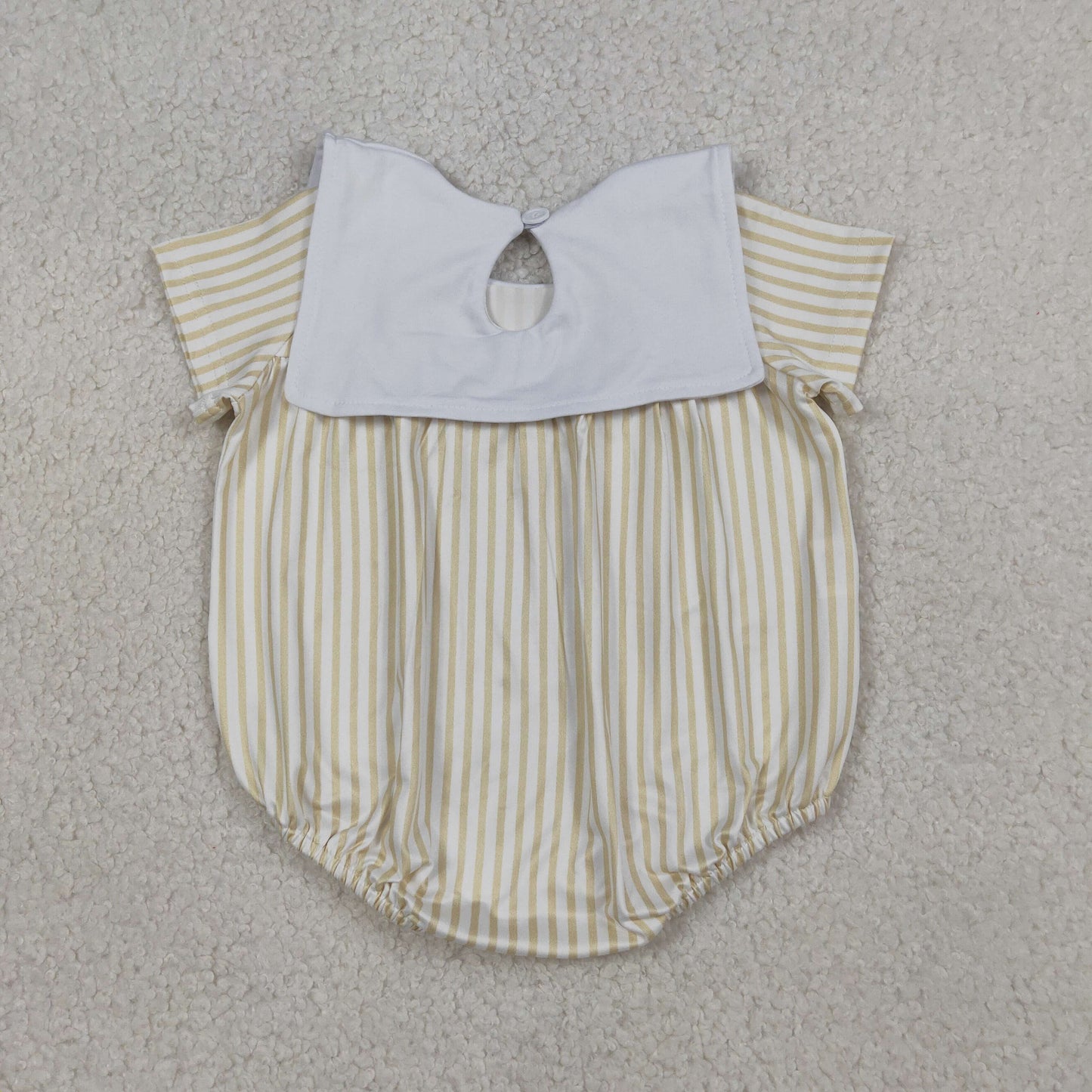 Sibling Baby Kids Embroidery Cross Sheep Stripe Top Short Clothes Set Rompers