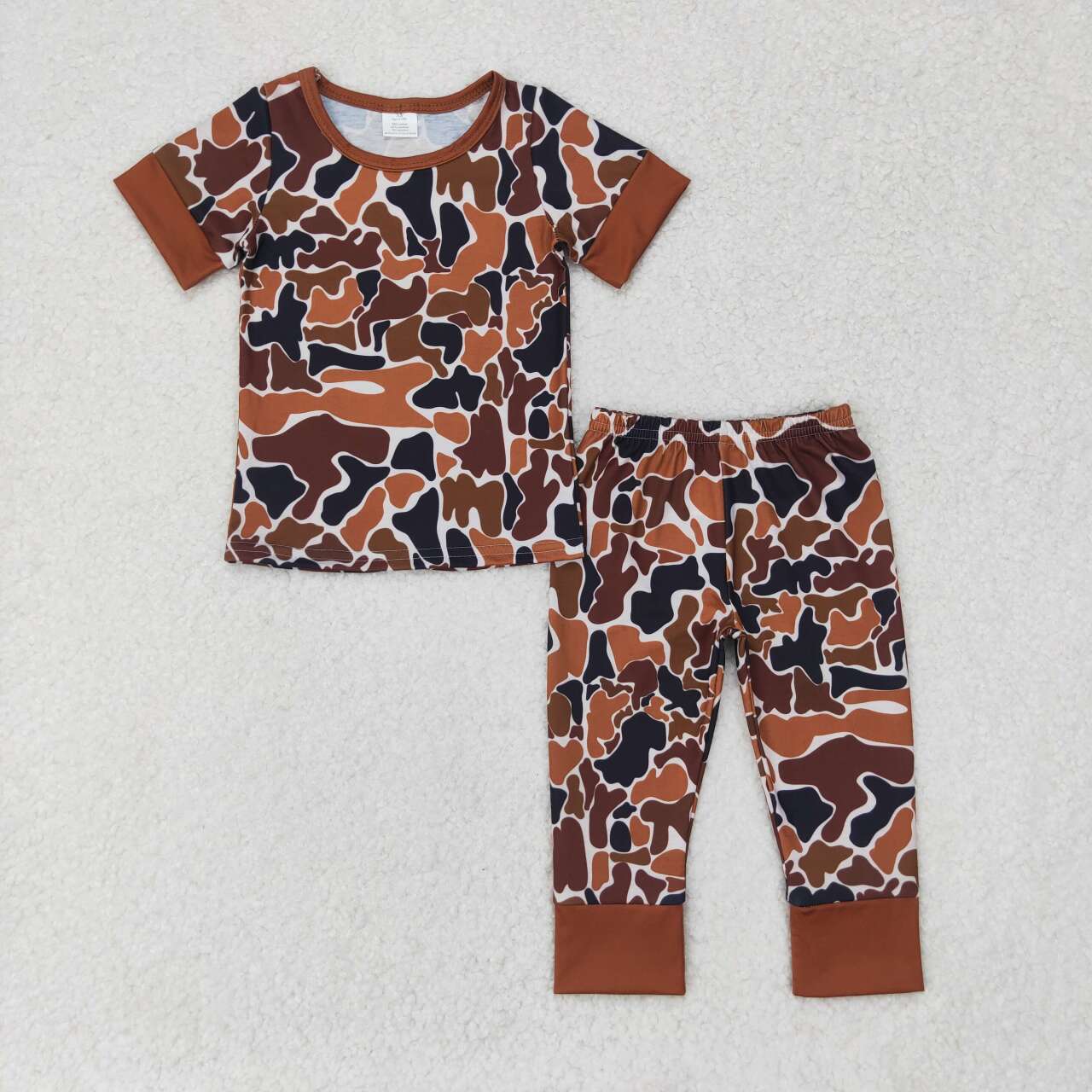 BSPO0439 3-6M to 7-8T Bamboo toddler boy clothes camouflage boy pajamas outfit