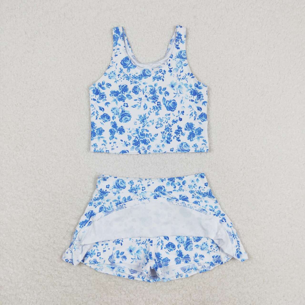 GSD0995 baby girl clothes roses blue toddler girl summer outfits