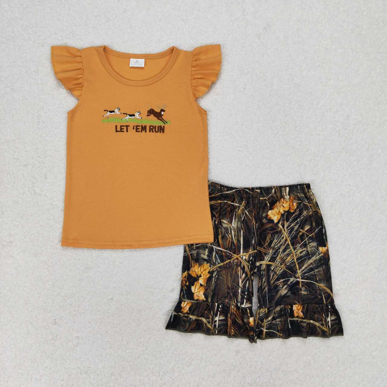 GSSO1263 baby girl clothes embroidery wild animals toddler girl summer outfit