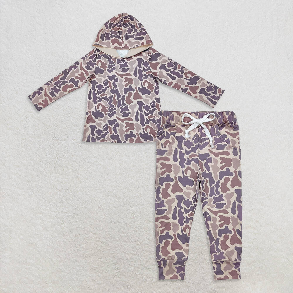 Sibling Baby Boys Southern Camo Hoodies Top Pockets Legging Pant Clothes Sets