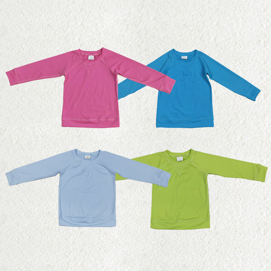 Sibling Baby Girls Colorful Long Sleeves Yoga Shirts Tops